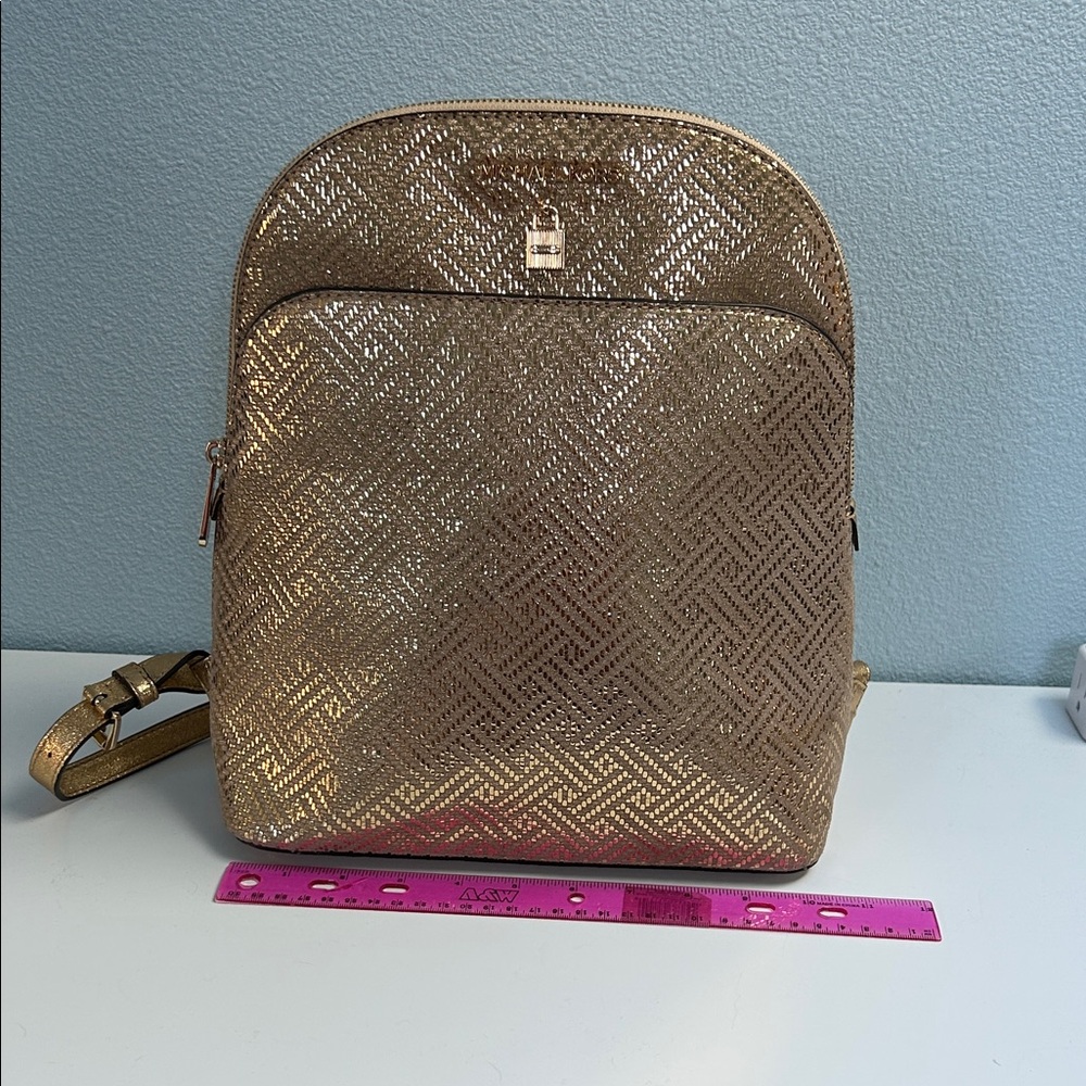 Michael Kors Shimmering Gold Backpack